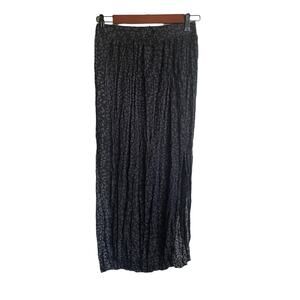 Boutique Women‎ Maxi Skirt M Black Cheetah Print Whimsigoth Fairy Beachy Boho